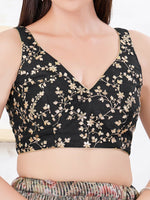 Thumbnail for Joban Fashion Black Mulberry Silk Sleeveless Back Open Blouse