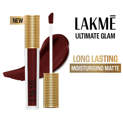 Lakme Ultimate Glam Matte Liquid Lipstick - Red Cherry - Distacart