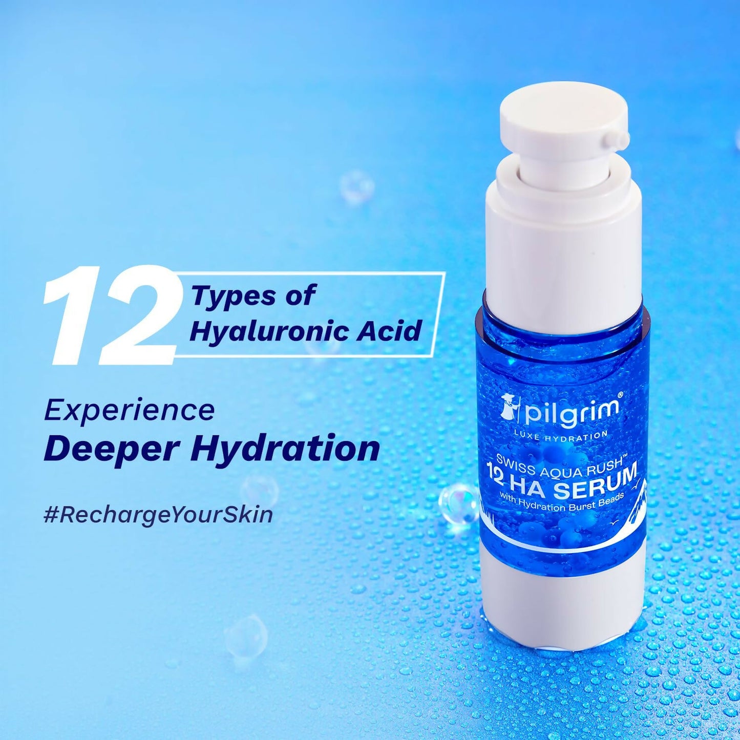 Pilgrim Swiss Aqua Rush 12 HA Serum with Hydration Burst Beads - Distacart