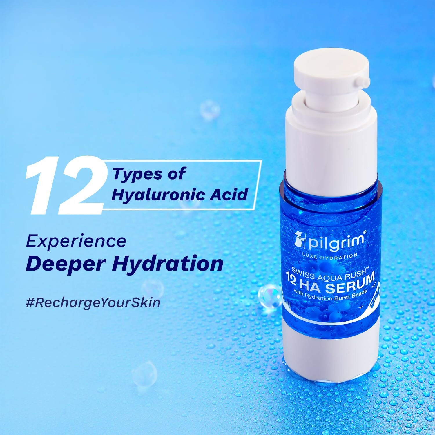 Pilgrim Swiss Aqua Rush 12 HA Serum with Hydration Burst Beads - Distacart