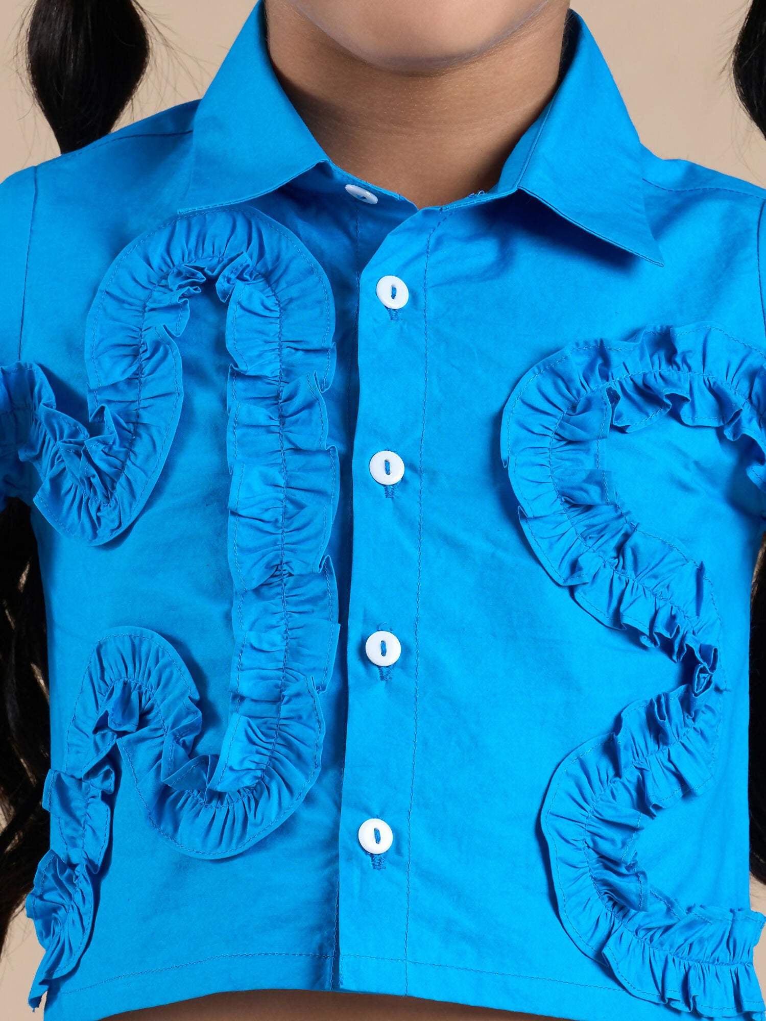 Snakes and Ladders Girls Blue Shirt and Multi Color Snake Print Pant Set from Siblings Collection - Distacart