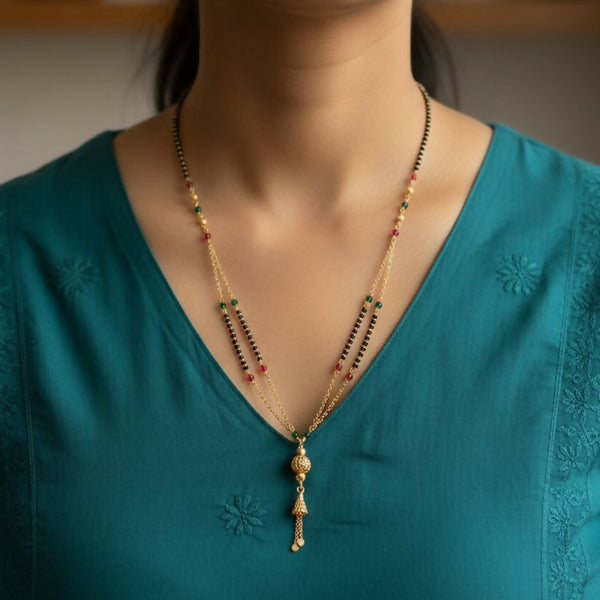 NVR Women Gold Plated Artificial Beaded Mangalsutra - Distacart