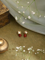 Thumbnail for Ruby Raang Red Carnelian Kundan Studs