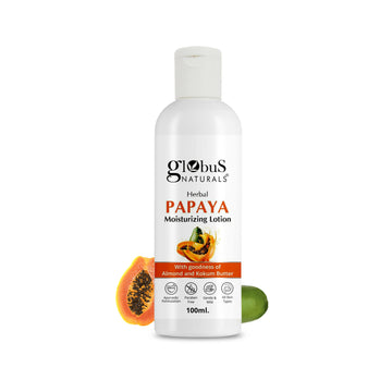 Globus Naturals Herbal Papaya Moisturizing Body Lotion For Nourishment, Glowing & Youthful Skin, All Skin Types - Distacart