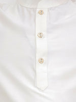 Thumbnail for Lil Drama Genda Phool White Kurta and Dhoti with Mustard Jacket Set for Boys