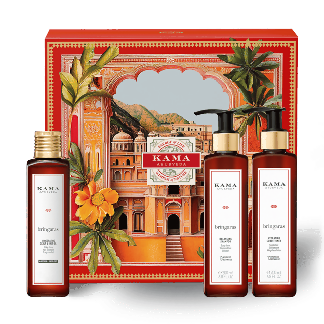 Kama Ayurveda Bringaras Essential Hair-Oiling Ritual Kit - Distacart