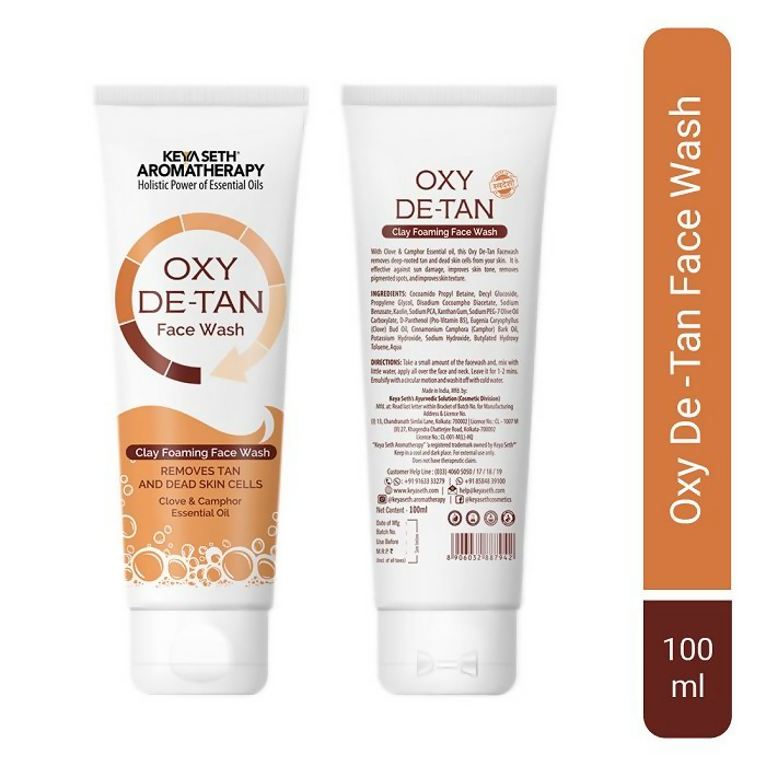 Keya Seth Aromatherapy Oxy De Tan Clay Foaming Face Wash - Distacart