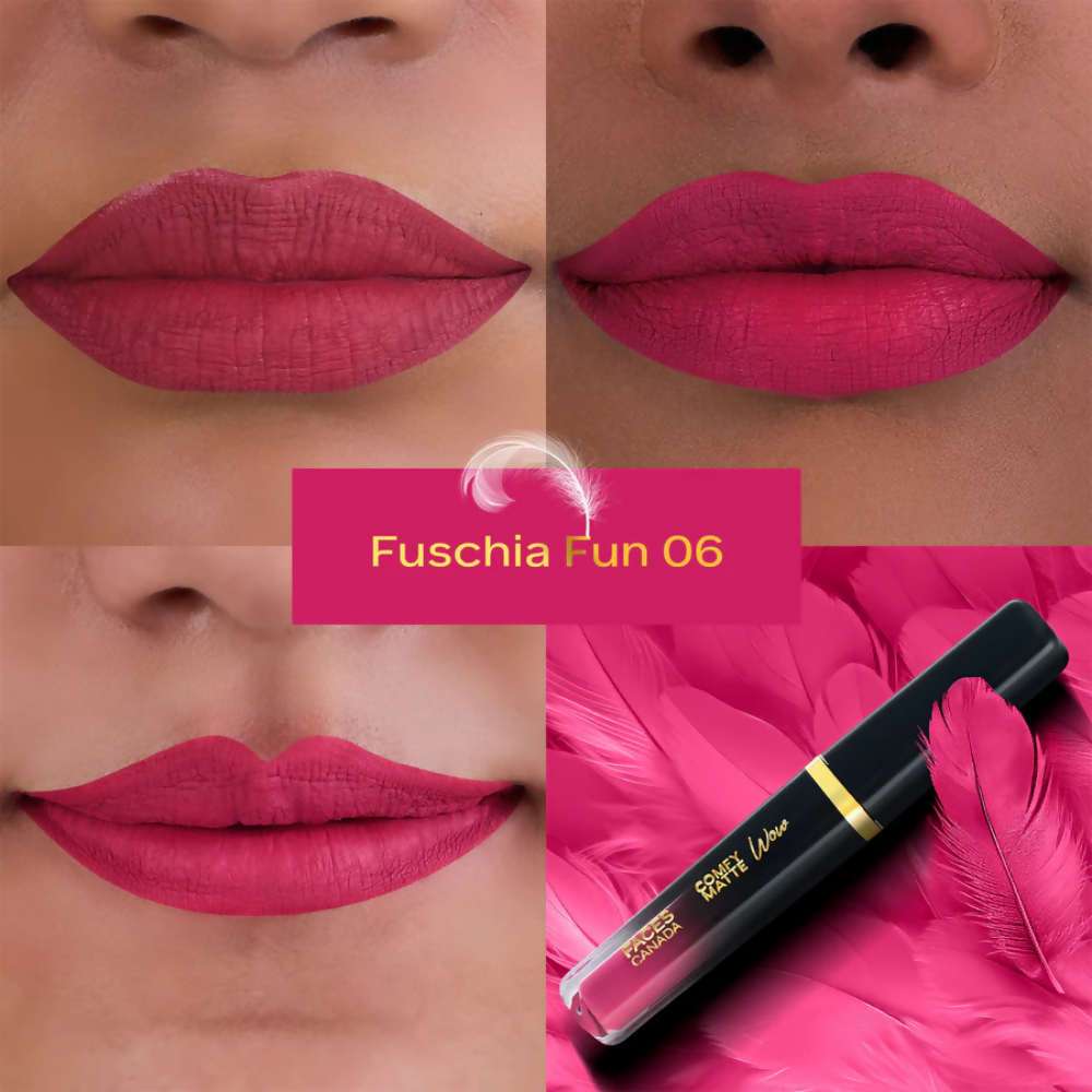 Faces Canada Comfy Matte Wow Liquid Lipstick - Fuschia Fun 06 - Distacart