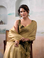 Thumbnail for Astita Tissue Silk Golden Saree