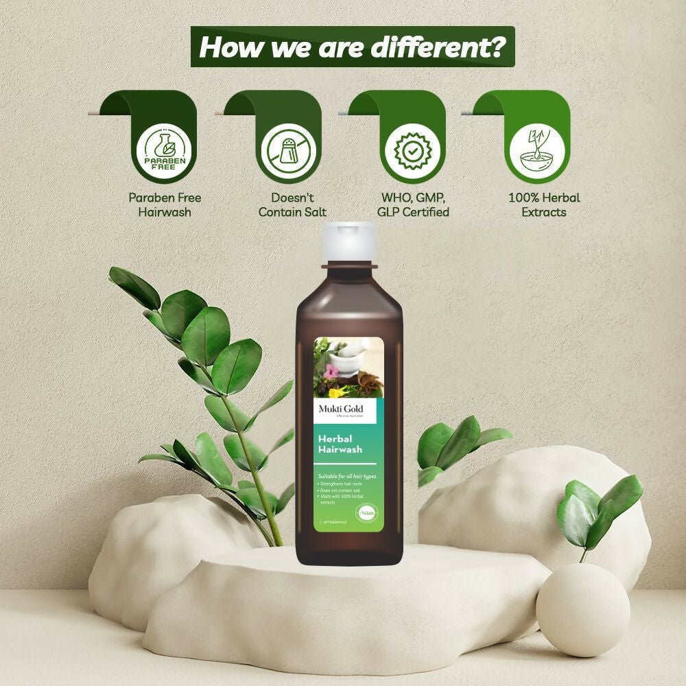 Axiom Mukti Gold Herbal Hair Wash - Distacart