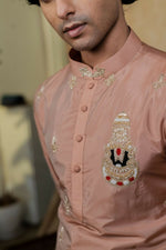 Thumbnail for Semi Pattu Copper Balaji Ratna Pattu Set By Hilo Design