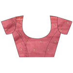 Thumbnail for Joban Fashion Baby Pink Handloom Banarasi Organza Silk Khatali Butta Work Saree - Distacart