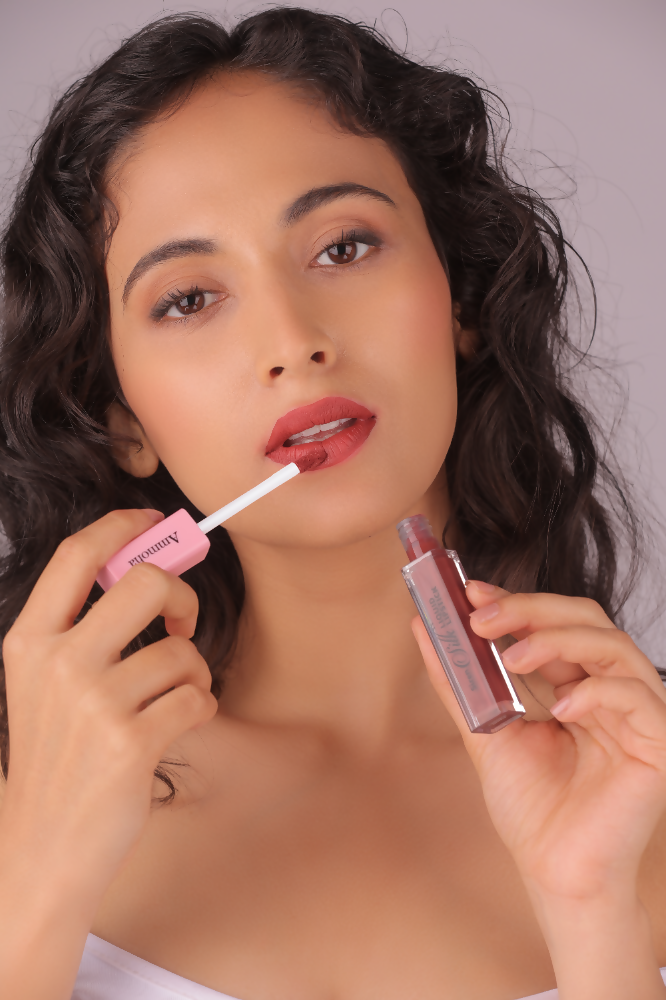 Ammoha Cosmetics Long-Lasting, Matte-Finished Cinnamon Drizzle Color Liquid Lipstick - Distacart