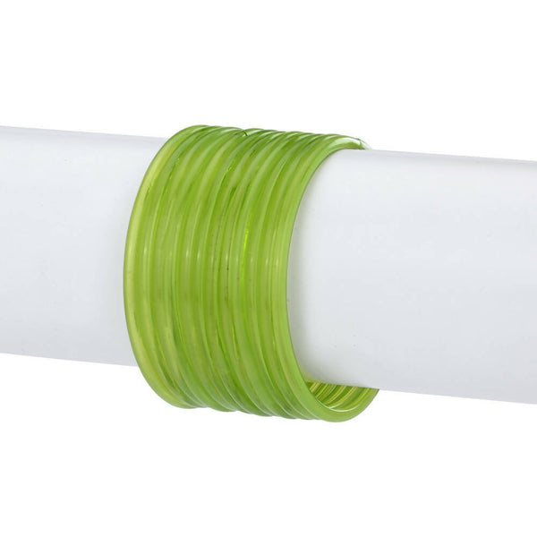 Afast Shining Green Glass Wedding, Party, Daily Use Bangle Set, Set Of 12 - Distacart
