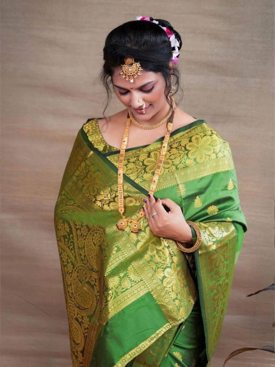 Anouk Ethnic Motifs Woven Design Zari Banarasi Saree