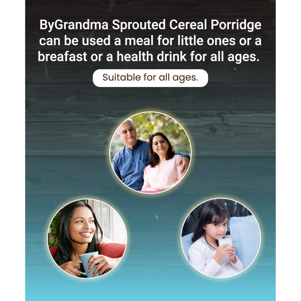 By Grandma Sprouted Cereal Mix - Soya and Wheat with Almonds & Sunflower Seeds - Distacart
