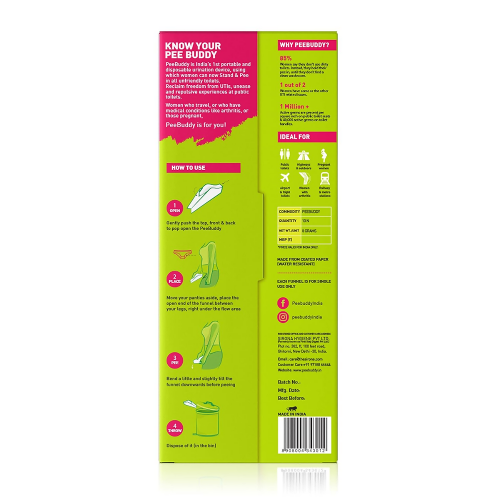 PEE BUDDY Disposable Female Urination Device for Women - Dista