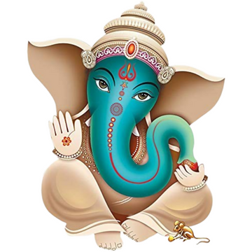 Rangoli Vinyl Religion Large Wall Sticker (Multicolor, 50 or 70 cm) - Dista