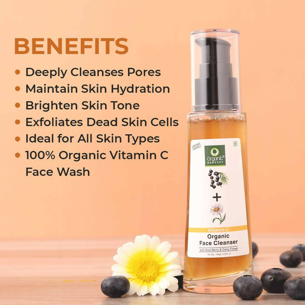 Organic Harvest Vitamin C Organic Face Cleanser - Distacart