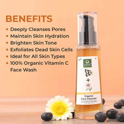 Organic Harvest Vitamin C Organic Face Cleanser - Distacart