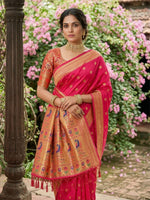 Thumbnail for Shree Shyam Fashion Light Pink Soft Silk Saree - Dista
