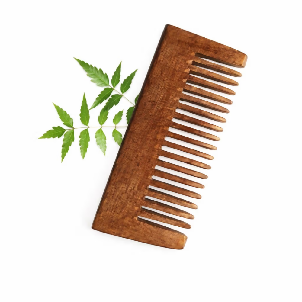 Bronson Professional Kacchi Neem Handmade Wooden Comb - Dista