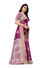 Thumbnail for Vamika wine Printed Art Silk Saree - Distacart