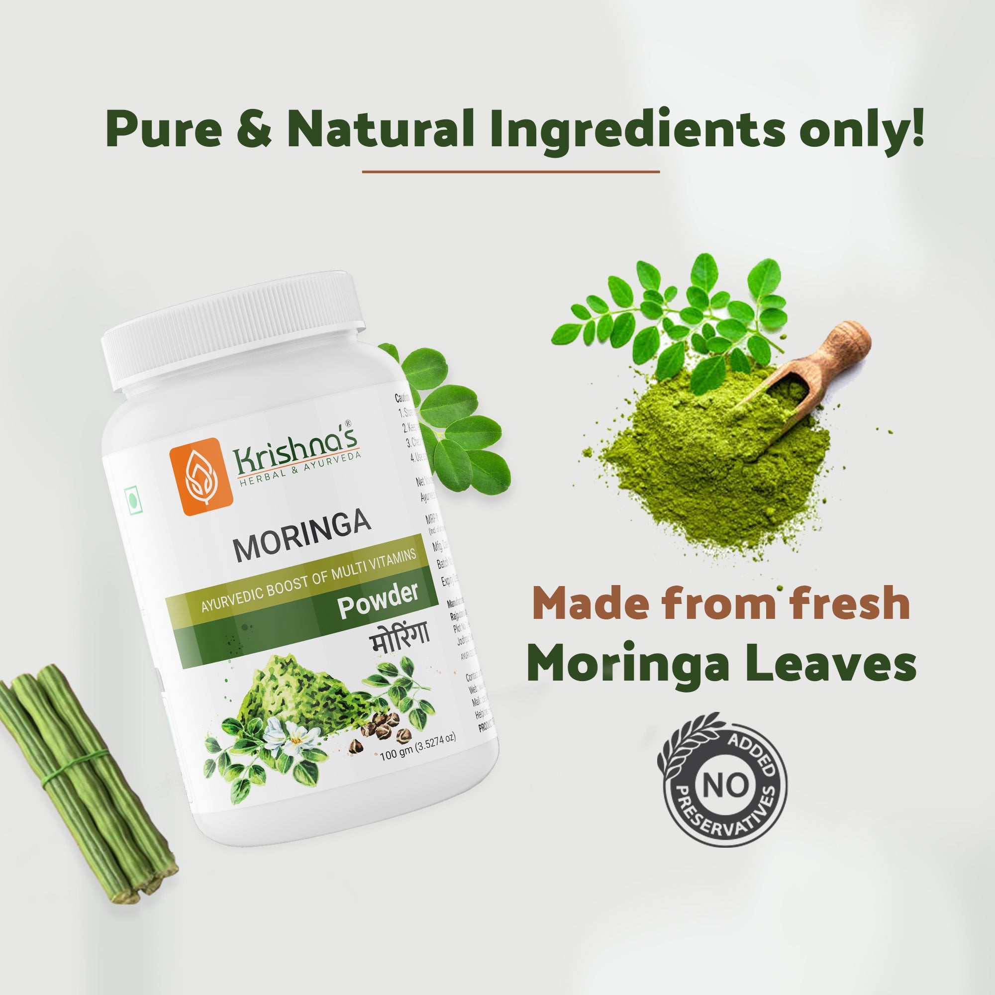Krishna'S Herbal & Ayurveda Moringa Powder