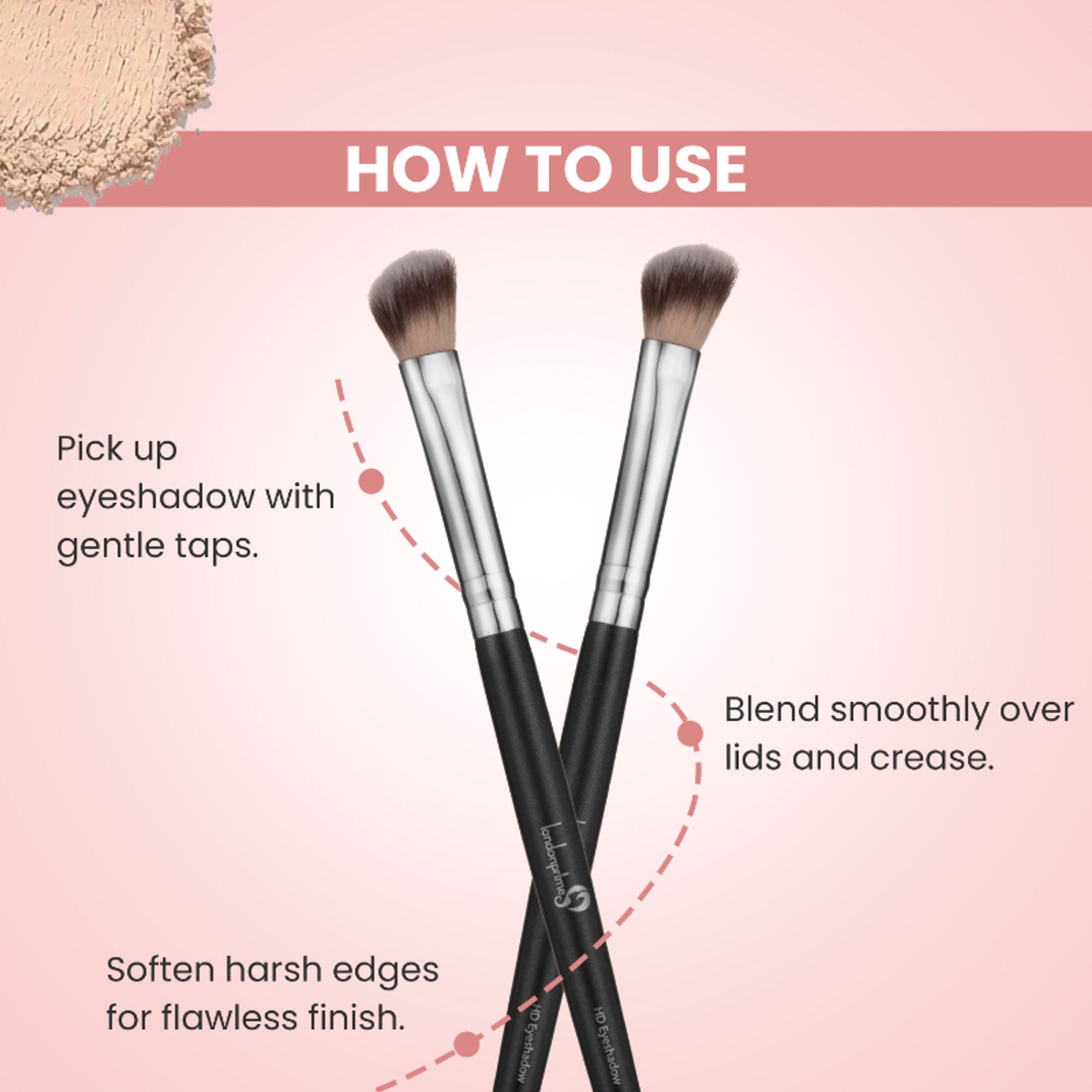 London Prime HD Eyeshadow Brush LP311 ( Formerly London Pride Cosmetics )