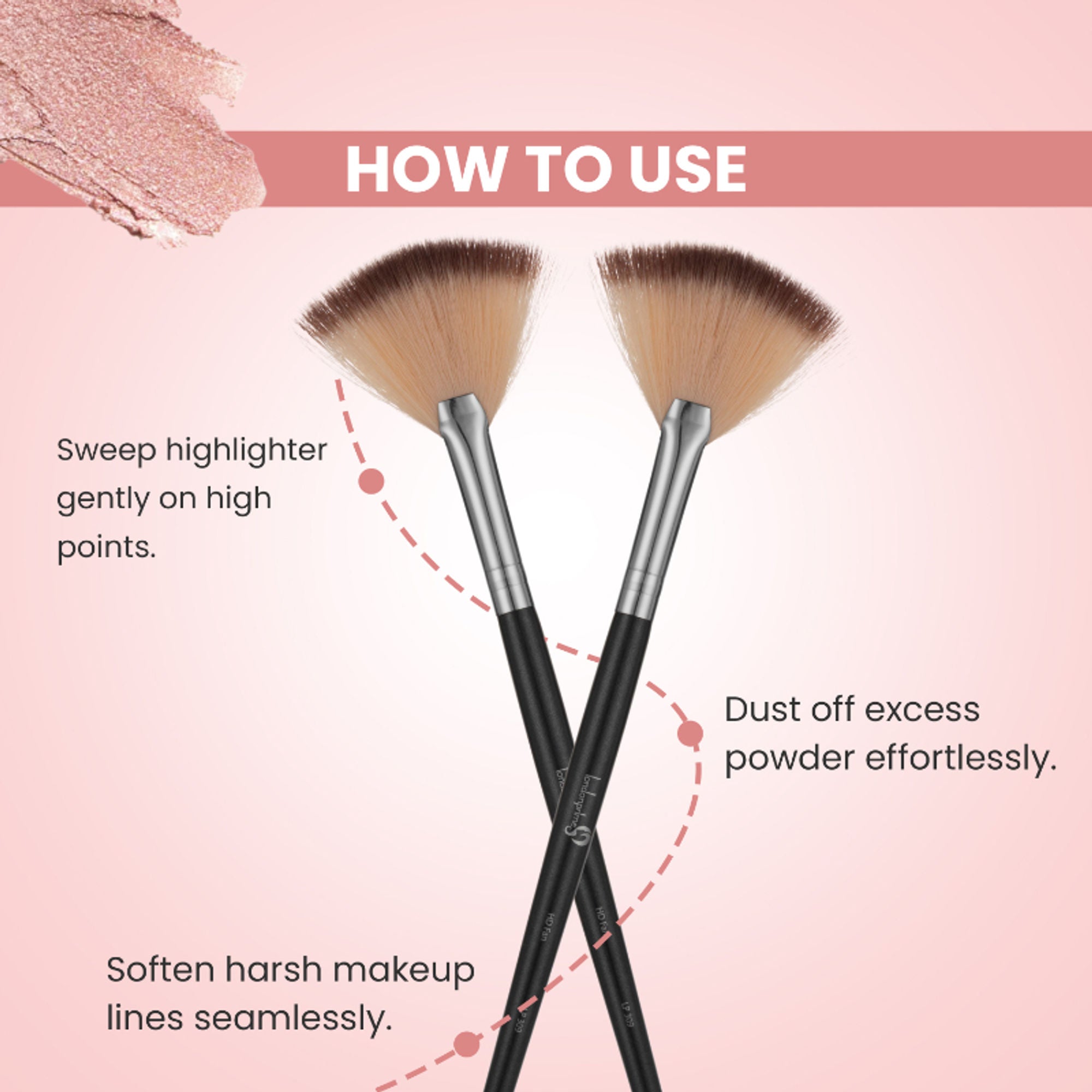London Prime HD Fan Brush LP309 ( Formerly London Pride Cosmetics )