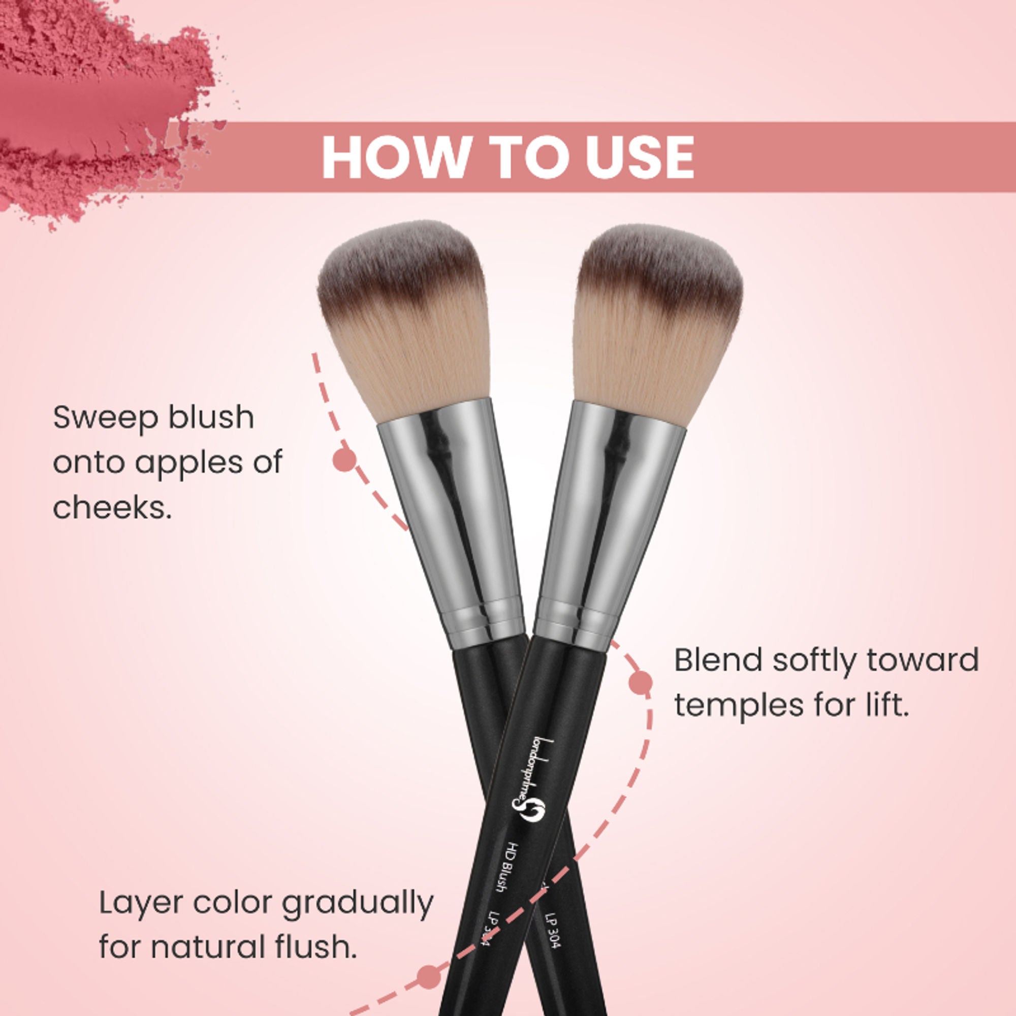 London Prime HD Blush Brush LP304 ( Formerly London Pride Cosmetics )