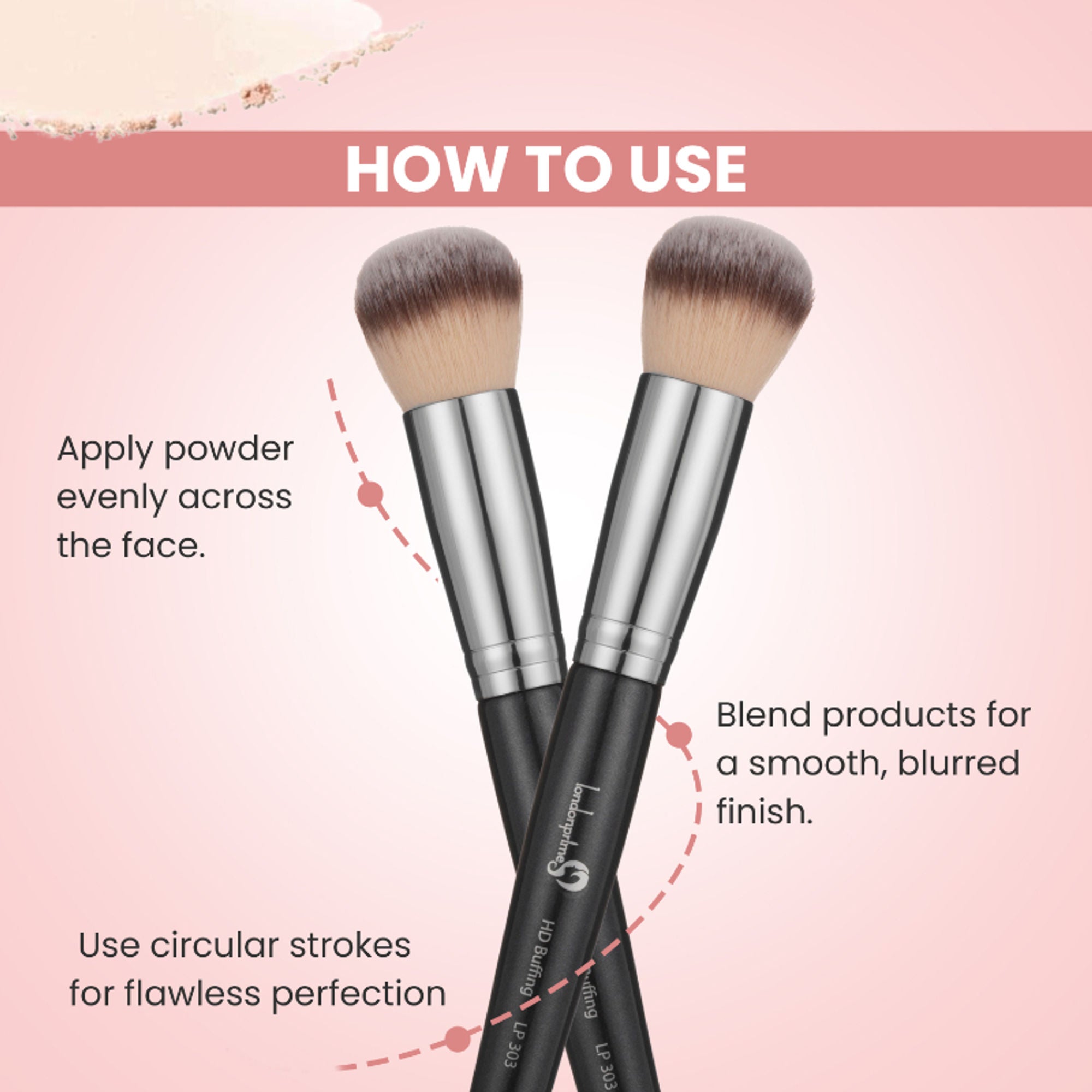 London Prime HD Buffing Brush LP303 ( Formerly London Pride Cosmetics )