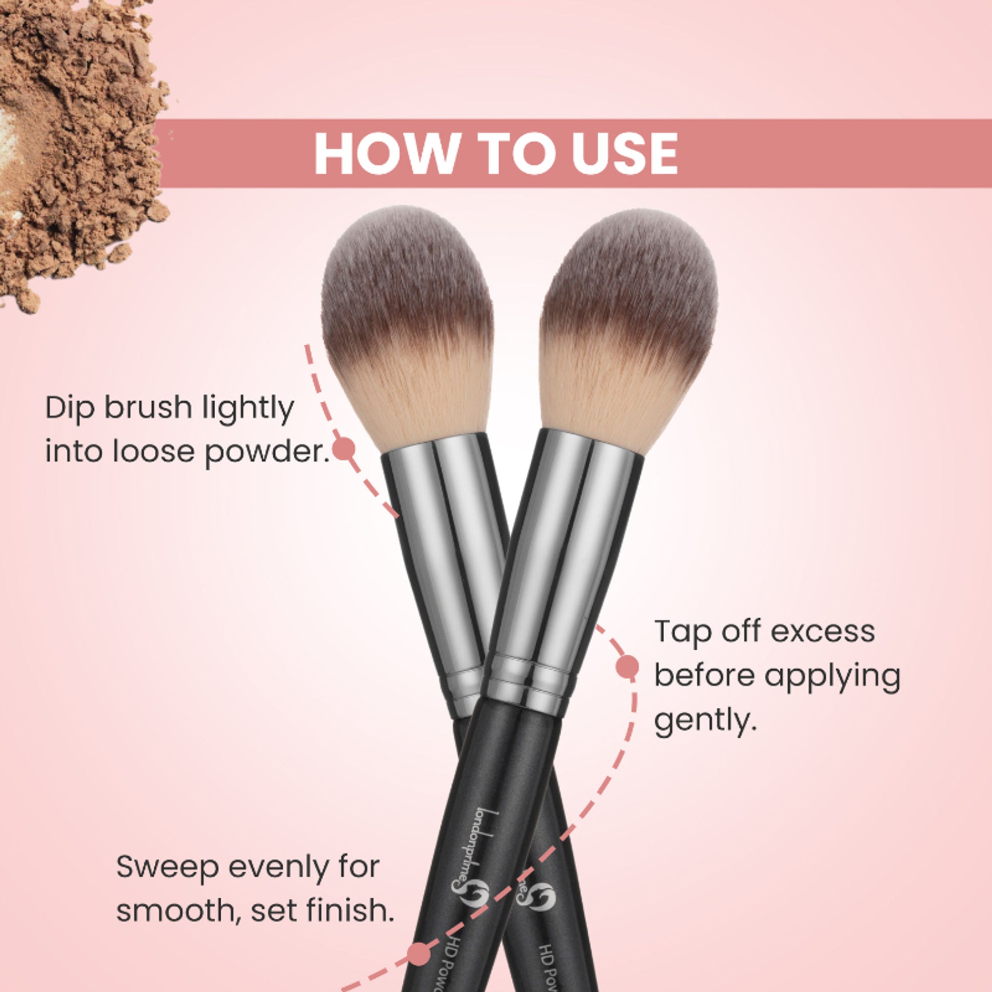 London Prime HD Powder Brush LP305 ( Formerly London Pride Cosmetics )