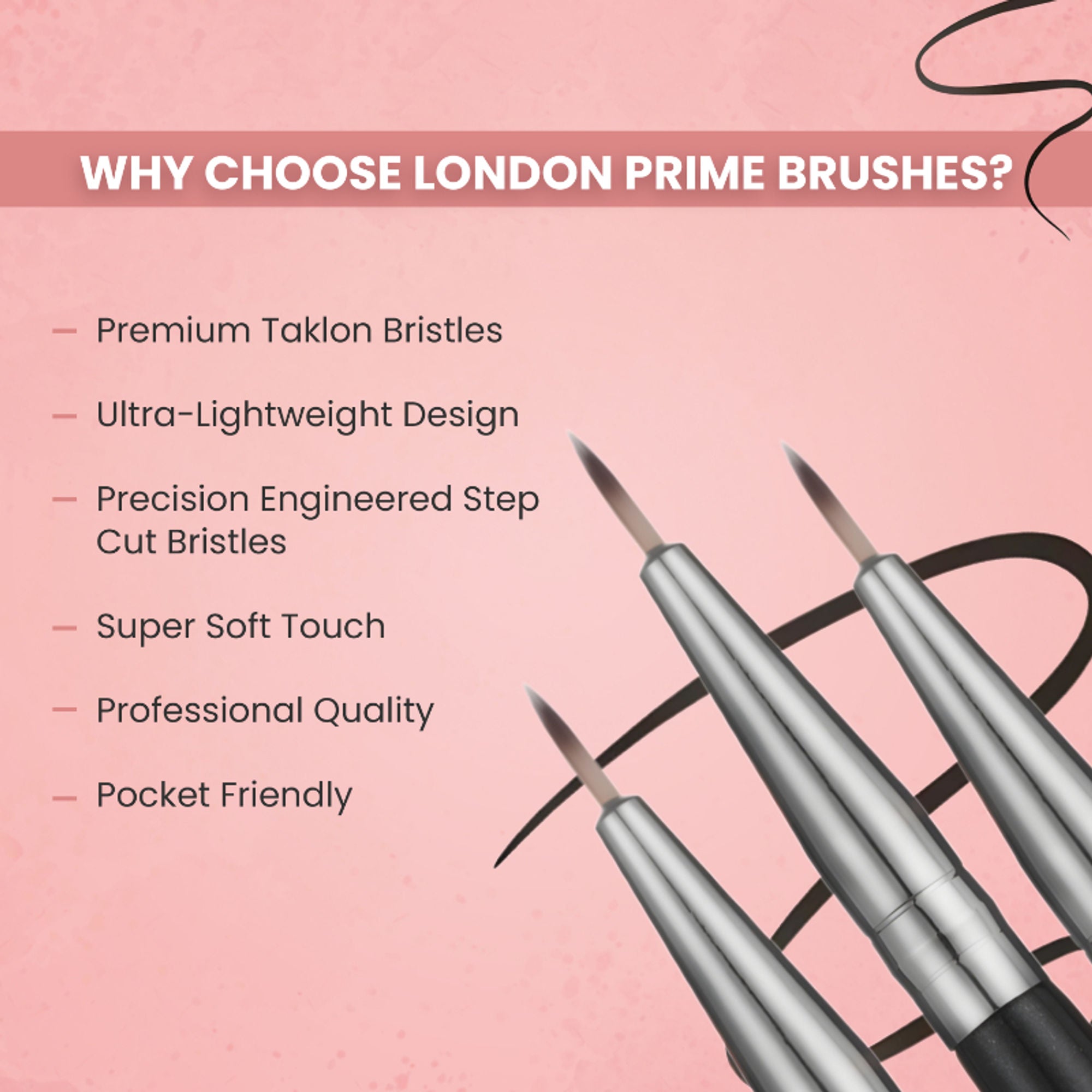 London Prime HD Eyeliner Brush LP312 ( Formerly London Pride Cosmetics )