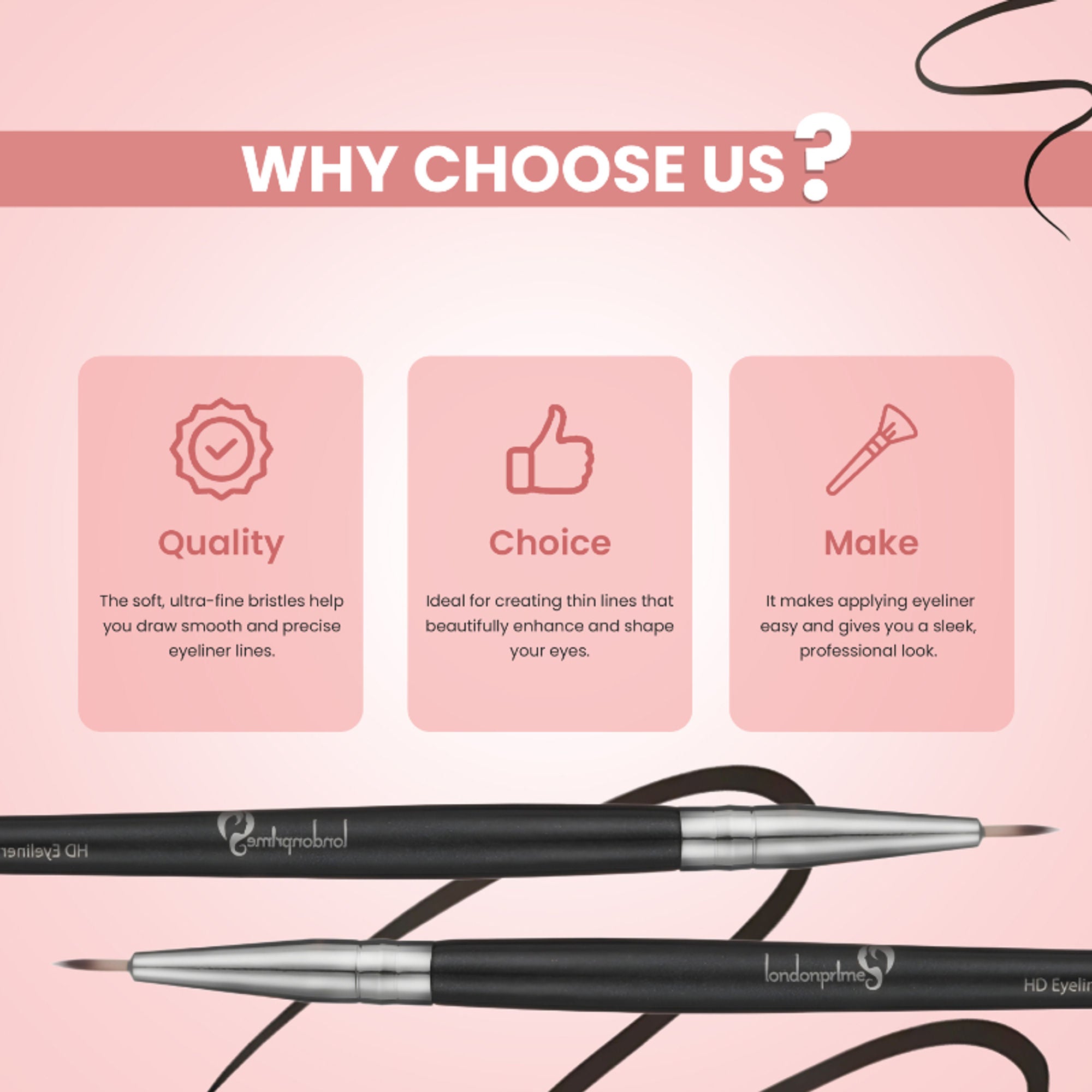 London Prime HD Eyeliner Brush LP312 ( Formerly London Pride Cosmetics )