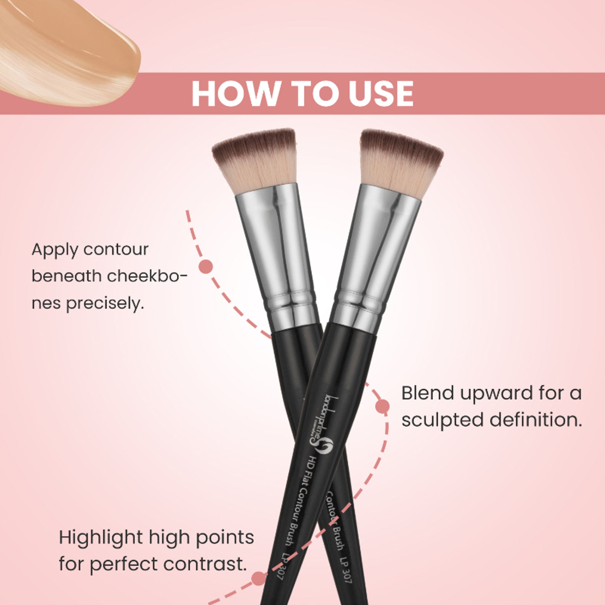 London Prime HD Flat Contour Brush LP307 ( Formerly London Pride Cosmetics )