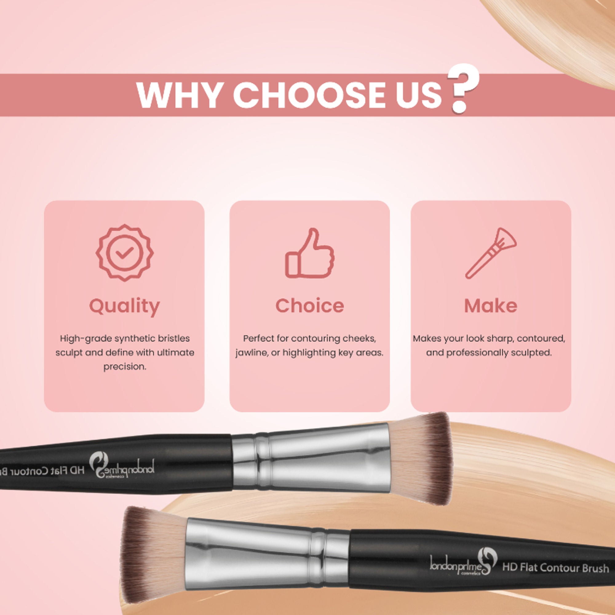 London Prime HD Flat Contour Brush LP307 ( Formerly London Pride Cosmetics )