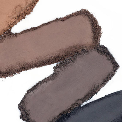PAC Studio Eyebrow Definer Palette 4 colors - Fine Powder Formula With 2-in-1 Angled Spoolie Brush - Distacart