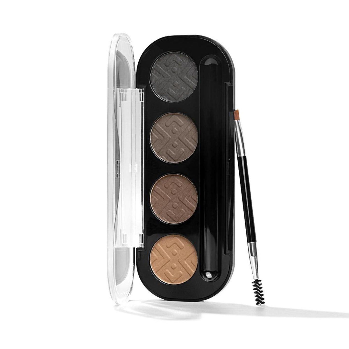 PAC Studio Eyebrow Definer Palette 4 colors - Fine Powder Formula With 2-in-1 Angled Spoolie Brush - Distacart