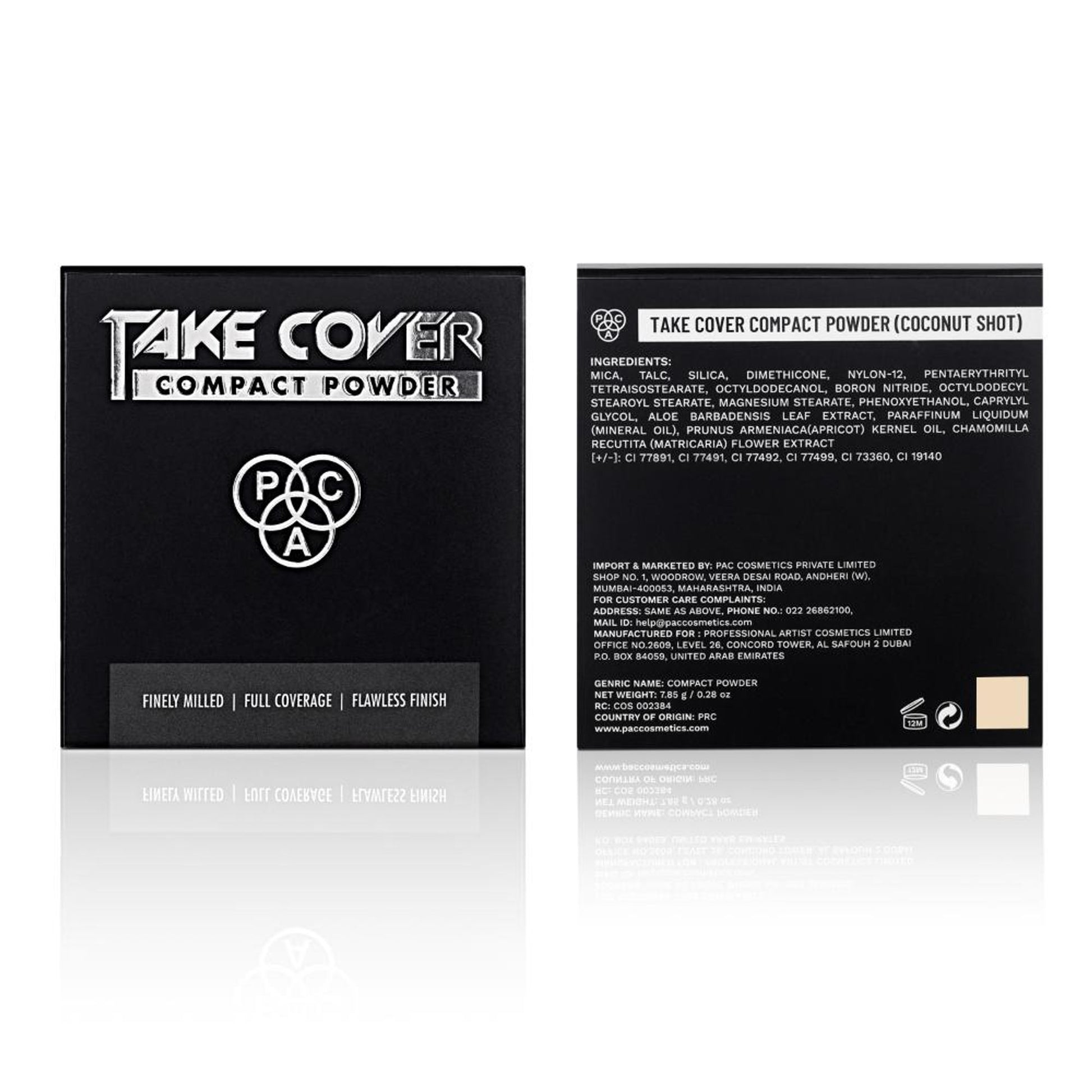 PAC Studio Take Cover Compact Powder - 03 coconut Shot - Distacart