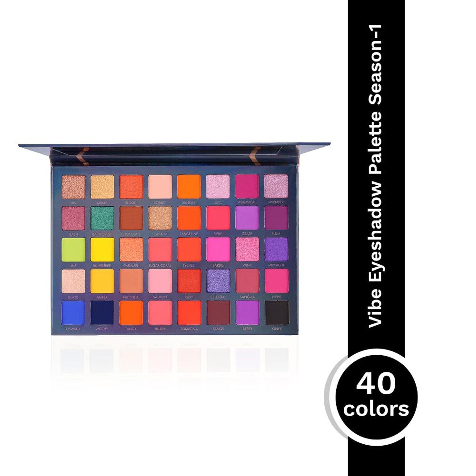 PAC Vibe Eyeshadow Palette X40 Season 1 - Blendable Formula, Intense Color Payoff, Richly Pigmented