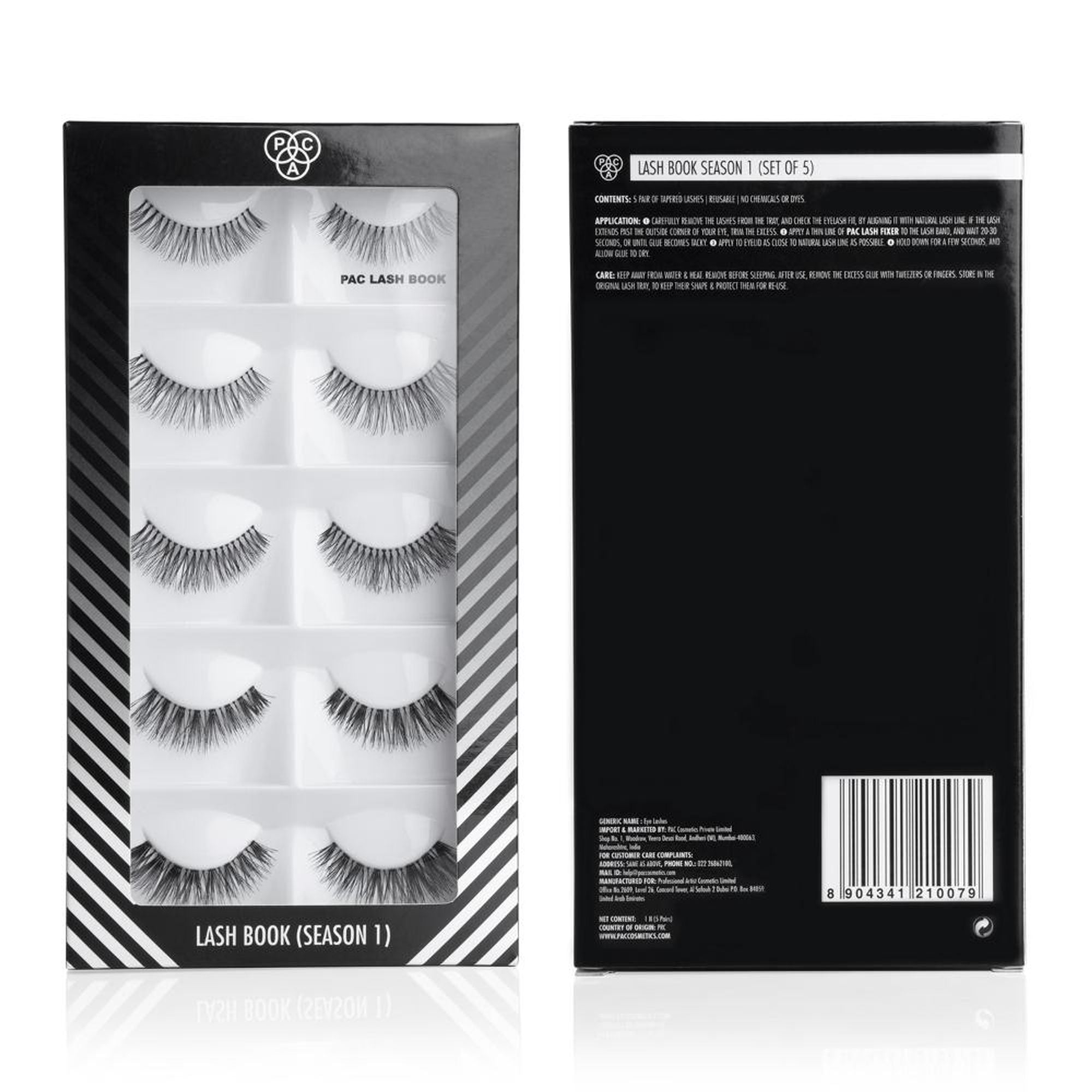 PAC Studio Lash Book Season 1 - Mix of Natural & Bold Lashes, Reusable up to 12X, Lightweight All-Day Wear - Distacart