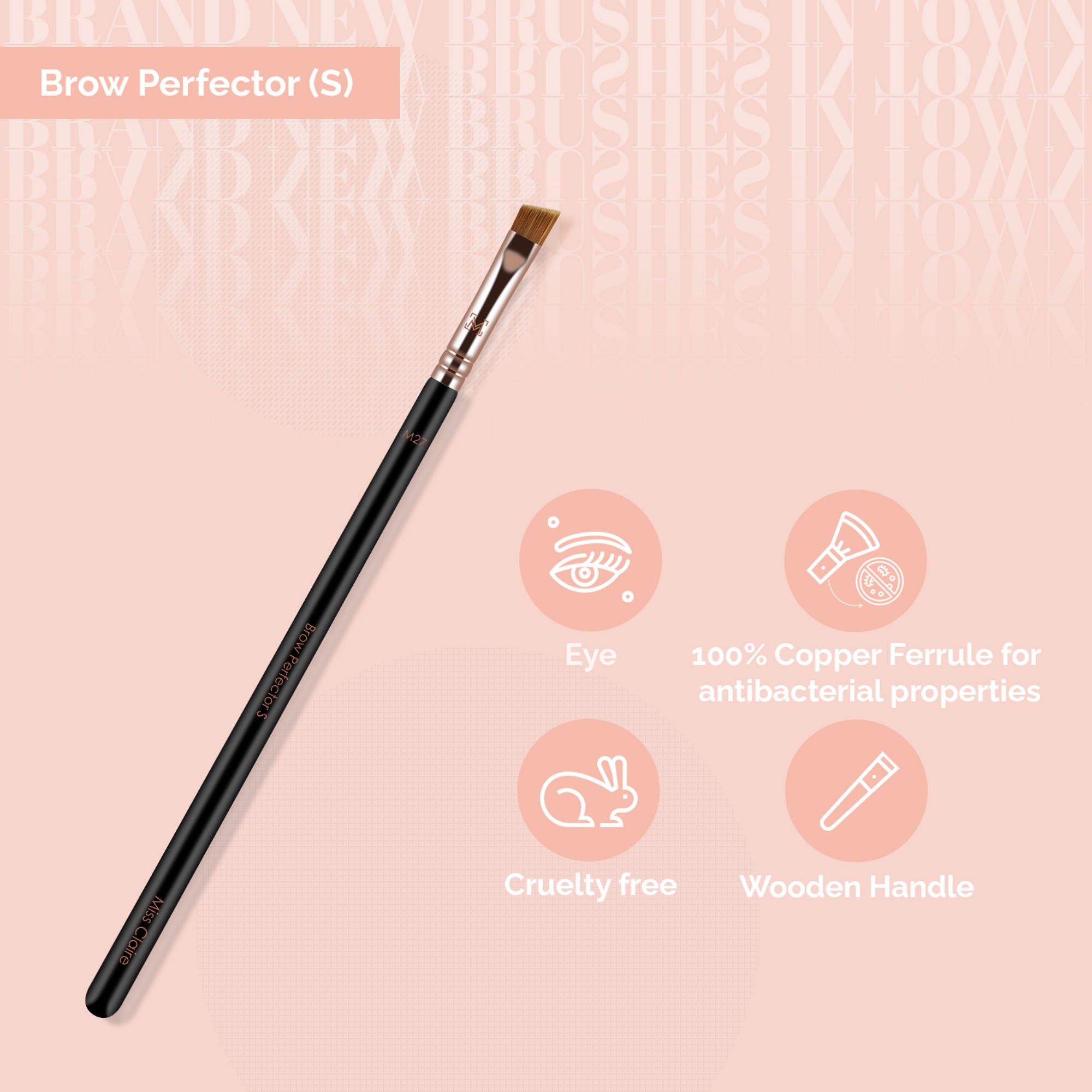 Miss Claire M27 - Brow Perfector Brush (S) - Rose Gold