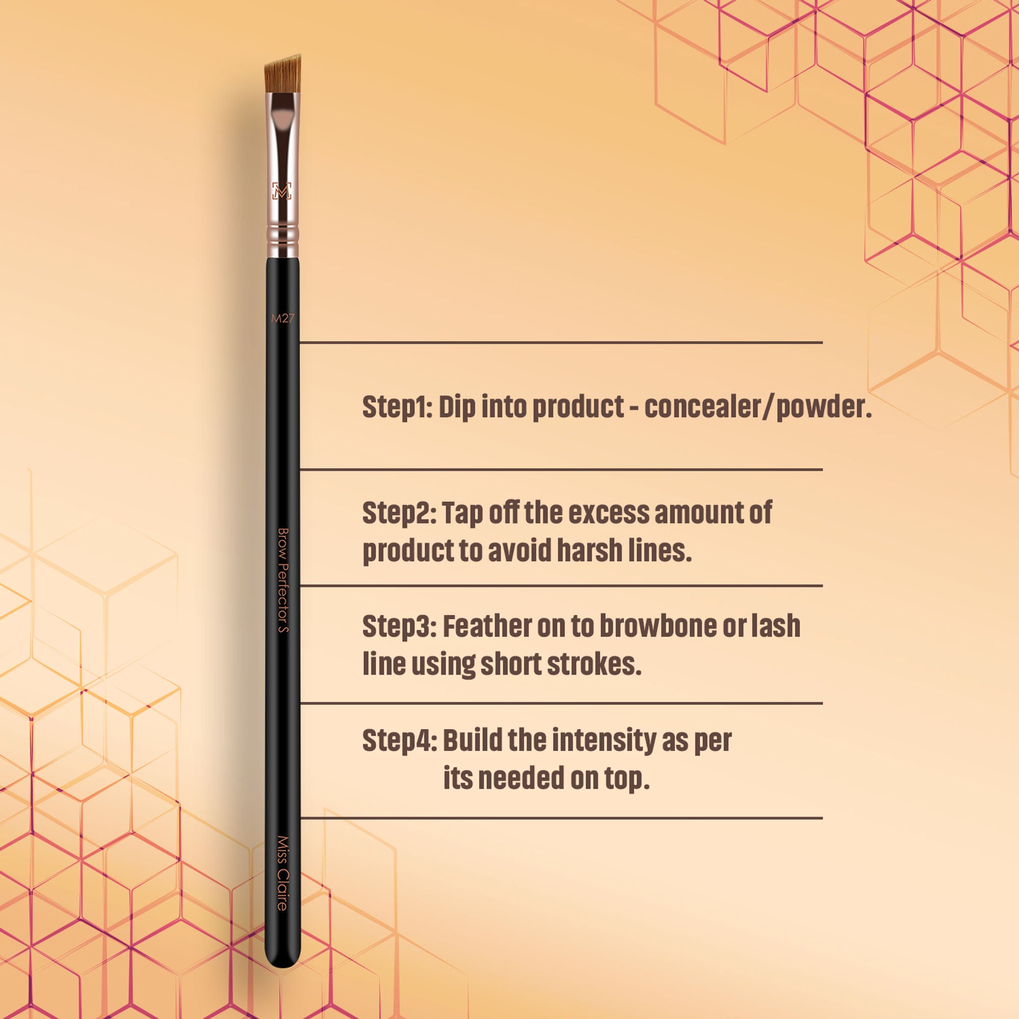 Miss Claire M27 - Brow Perfector Brush (S) - Rose Gold