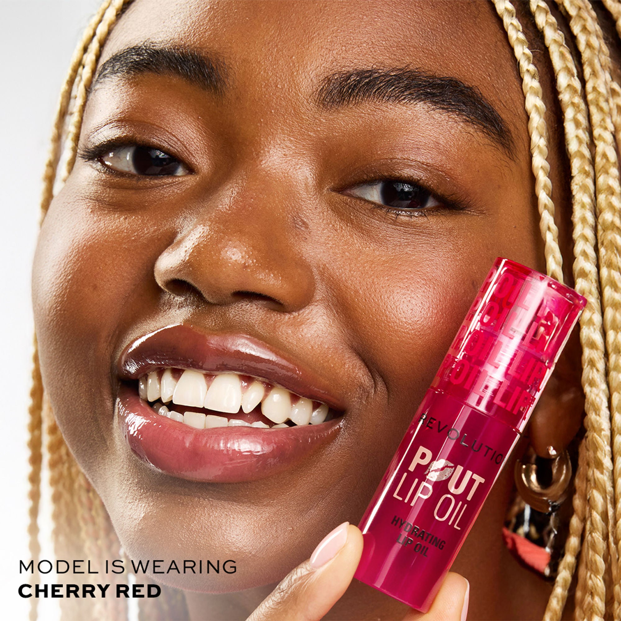 Makeup Revolution Pout Lip Oil - Cherry Red - Distacart