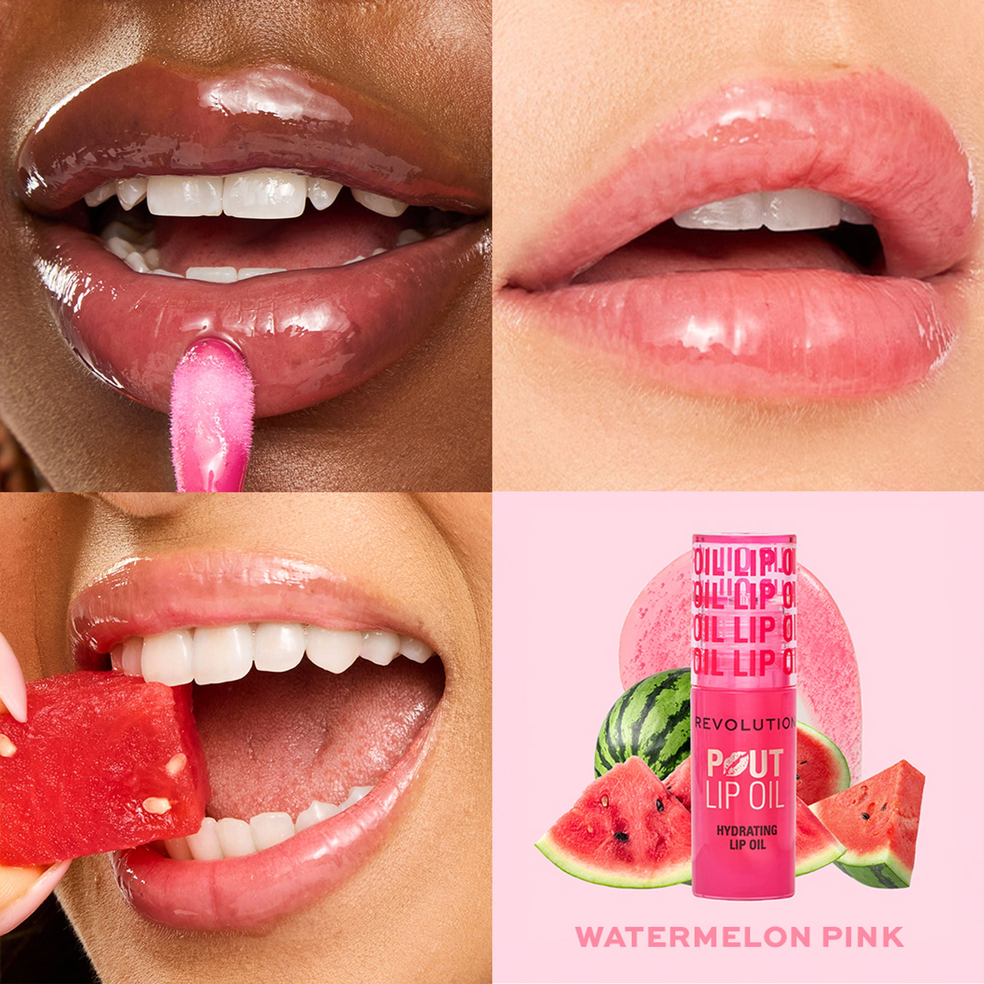 Makeup Revolution Pout Lip Oil - Watermelon Pink - Distacart