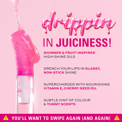 Makeup Revolution Pout Lip Oil - Raspberry Pink - Distacart