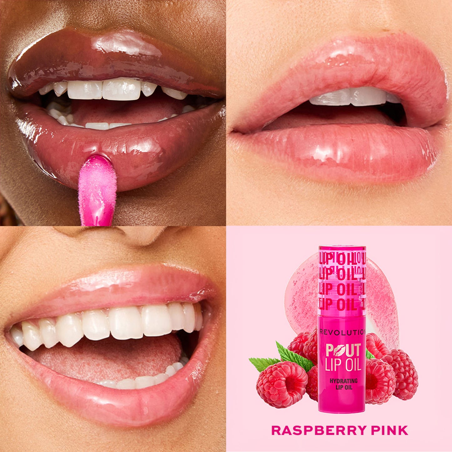 Makeup Revolution Pout Lip Oil - Raspberry Pink - Distacart
