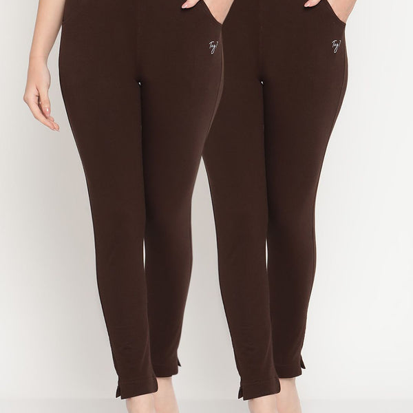 TAG 7 Pack of 2 Brown Ankle-Length Leggings - Distacart