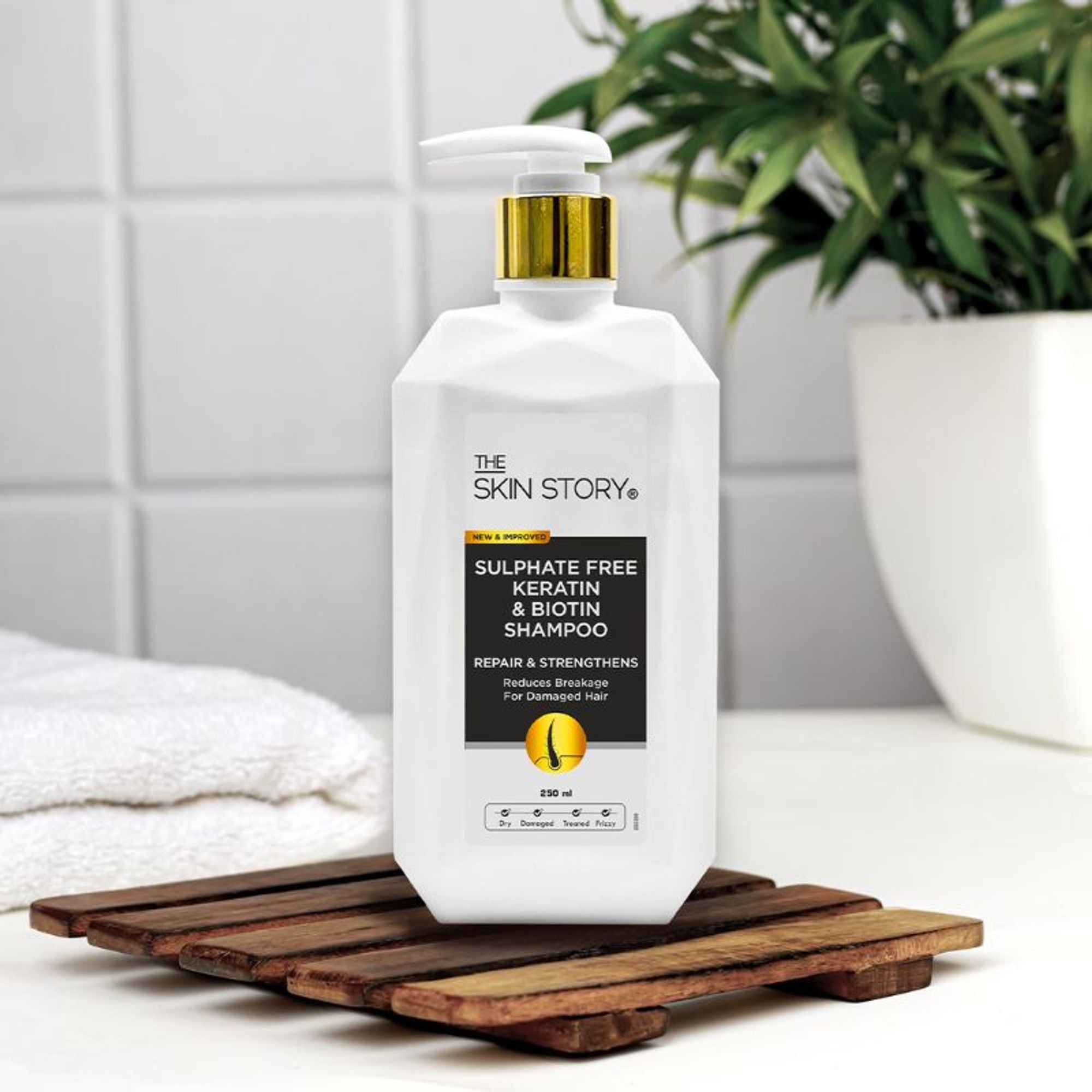 The Skin Story Sulphate Free Keratin Smooth Shampoo For Dry Damaged Hair - Distacart